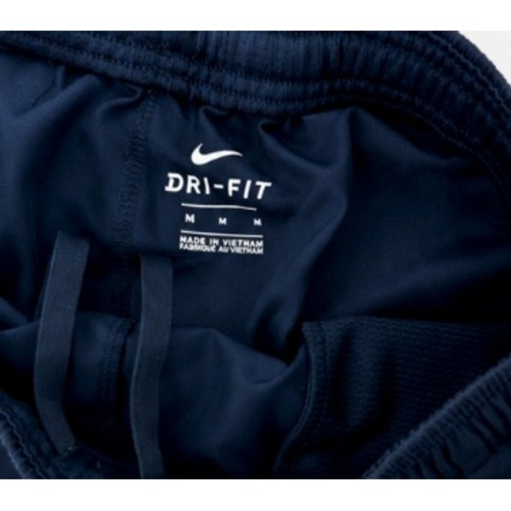 Nike Dri-FIT Soccer‎ Shorts Mens Medium Navy Blue Side Stripe Athletic Training - Picture 4 of 5